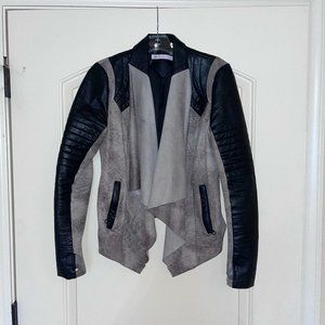 Blanc Noir Drape Front Jacket